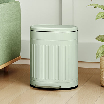 HOMCOM 20L Metal Kitchen Bin, with Soft-Close Lid - Light Green 