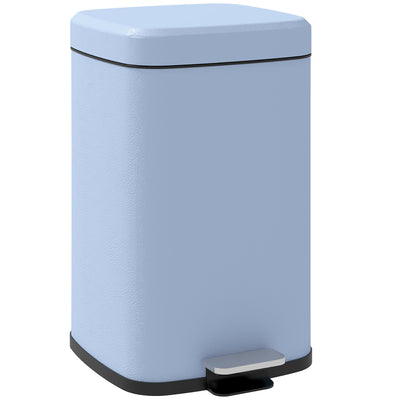 HOMCOM 20L Modern Boxy Metal Home Kitchen Bin - Light Blue 