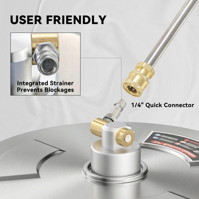 Outsunny Pressure Washer Surface Cleaner 3600 PSI Power Washer Rotary Surface Cleaner with 4 Wheels for Driveways 