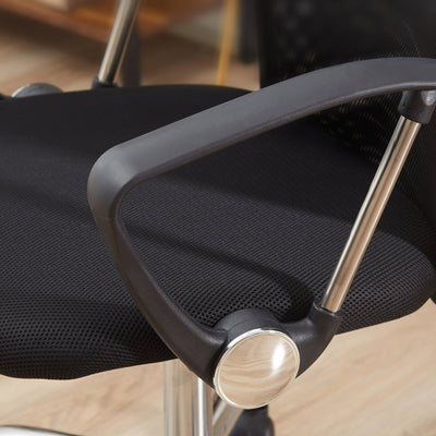 HOMCOM Ergonomic Office Chair Mesh Chair with Adjustable Height Tilt Function Black 