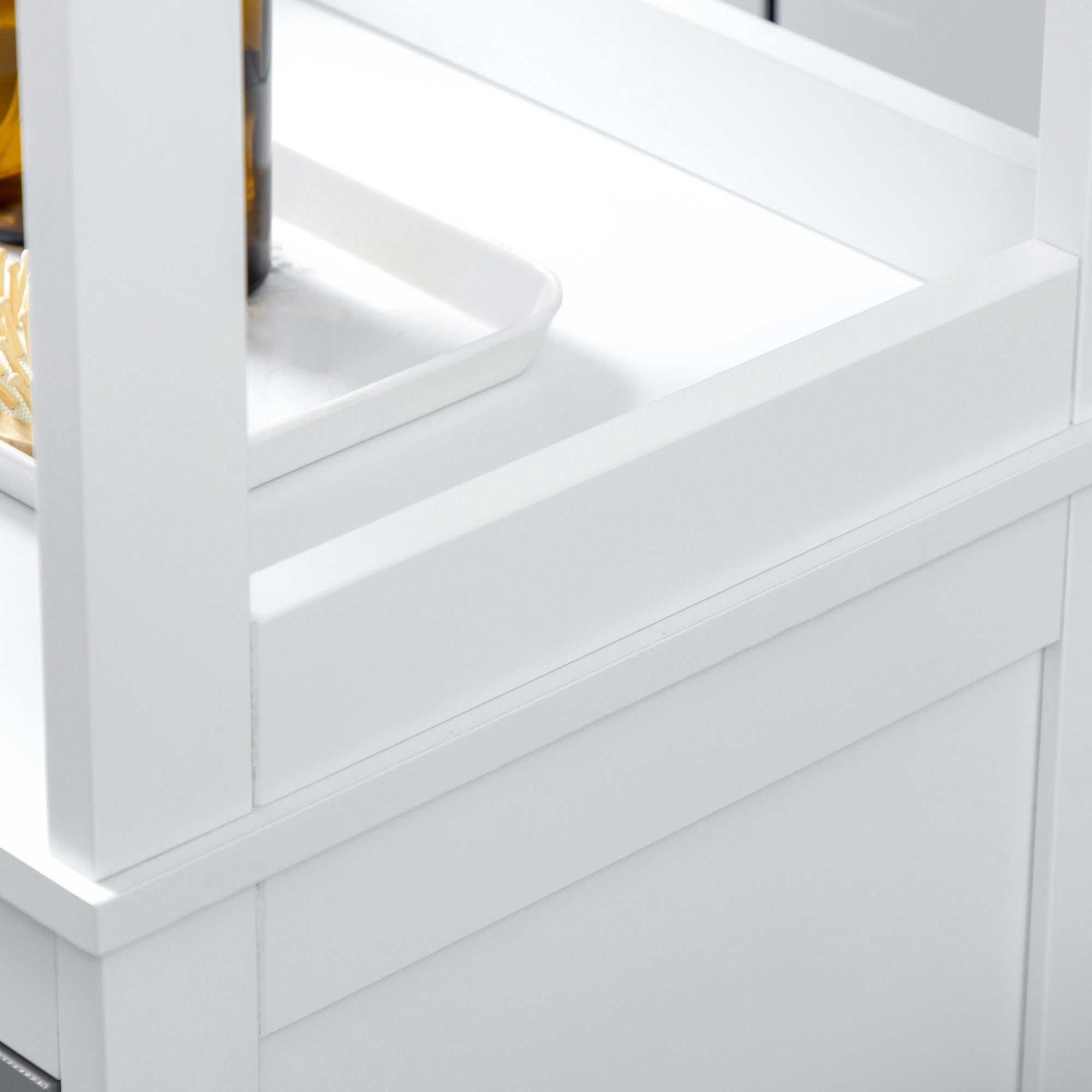 kleankin Tall Bathroom Cabinet Free Standing Slimline Cupboard Tallboy Unit Storage Organiser for Bathroom, Living Room, Kitchen 