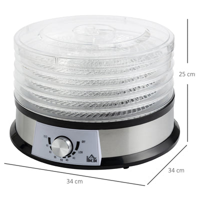 HOMCOM 40-70\'e2\'84\'83 Five-Tray Food Dehydrator 