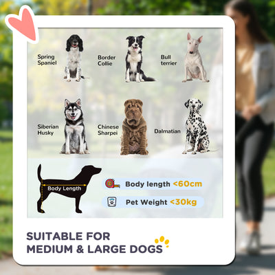PawHut Foldable Pet Stroller, with Universal Wheels, Shock Absorber, for Medium and Large Dogs - Black 