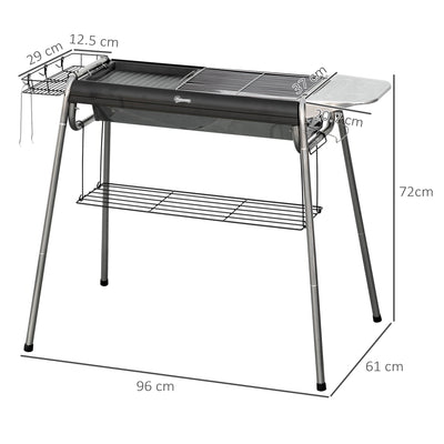 Outsunny Charcoal BBQ Grill - Black 