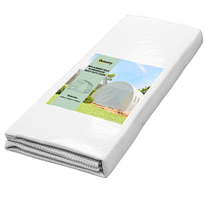 Outsunny 4 x 3 x 2m Polytunnel Greenhouse Replacement Cover ONLY Winter Garden Plant PE Cover for Tunnel Walk-in Greenhouse with Roll-up Windows Door Outdoor, White 