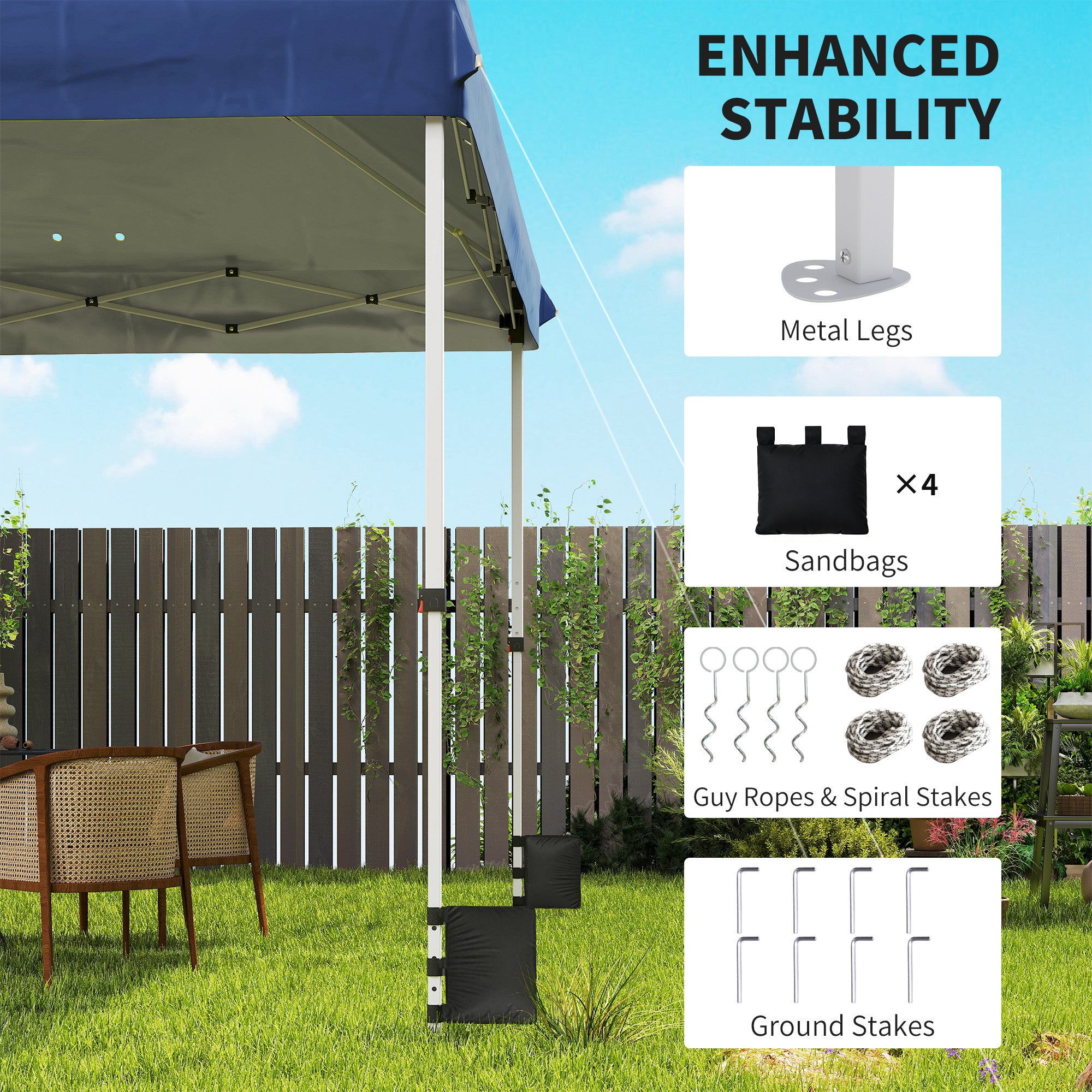 Outsunny 3 x 3 m Pop Up Gazebo with Wheels, UPF50+ One-Touch Outdoor Garden Party Tent Marquee Wedding Awning Canopy, Dark Blue 
