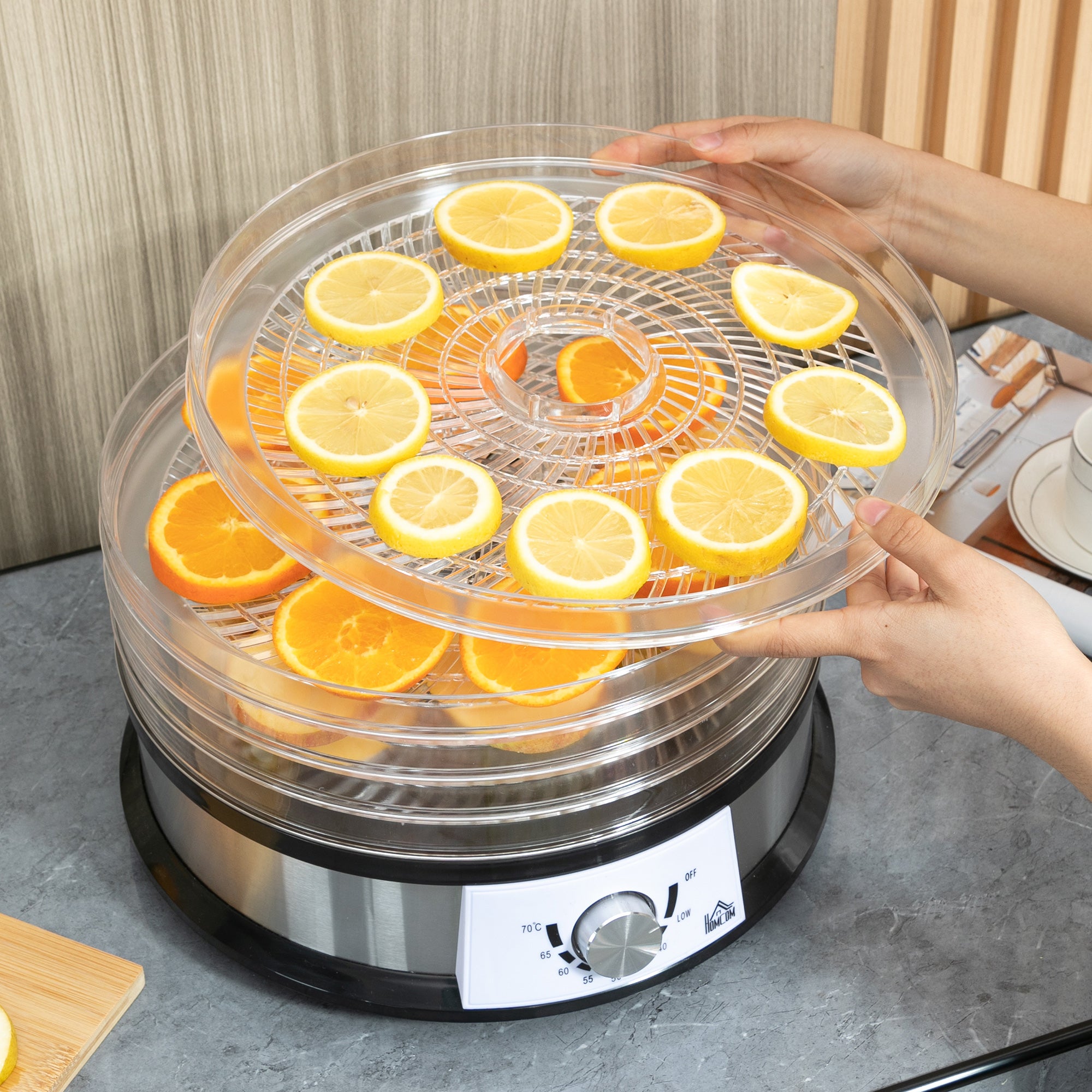 HOMCOM 40-70\'e2\'84\'83 Five-Tray Food Dehydrator
