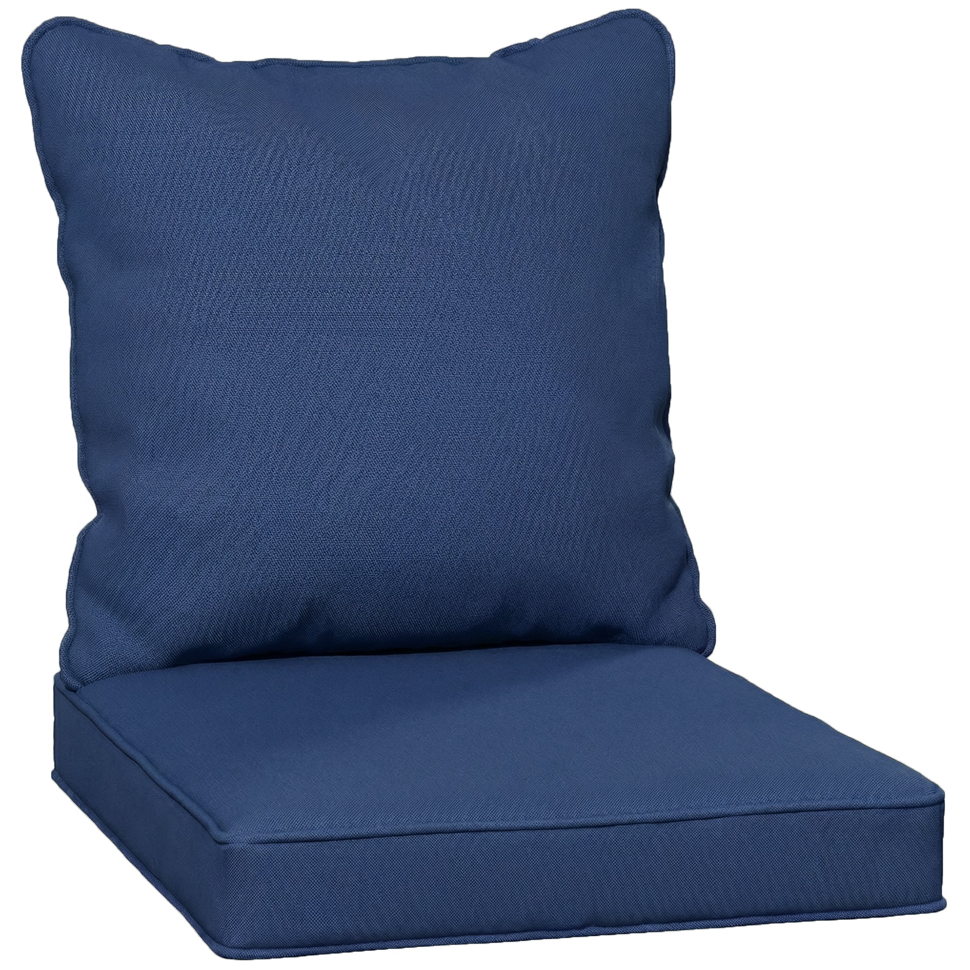 Outsunny Seat and Back Padded Cushion Set, CUSHION ONLY - Dark Blue 
