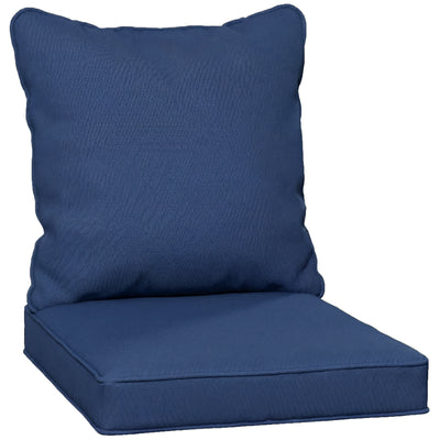 Outsunny Seat and Back Padded Cushion Set, CUSHION ONLY - Dark Blue 