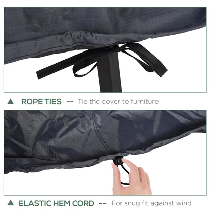 Outsunny Garden Furniture Cover, Waterproof Windproof 420D Heavy Duty Oxford Fabric    Rattan Furniture Cover, Rectangular Outdoor Table Chair Set Cover, 235 x 135 x 94cm 