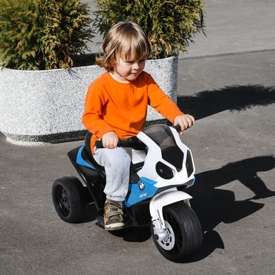 HOMCOM 6V BMW S1000RR Licensed Kids Electric Motorbike with Headlight, Music, Blue 