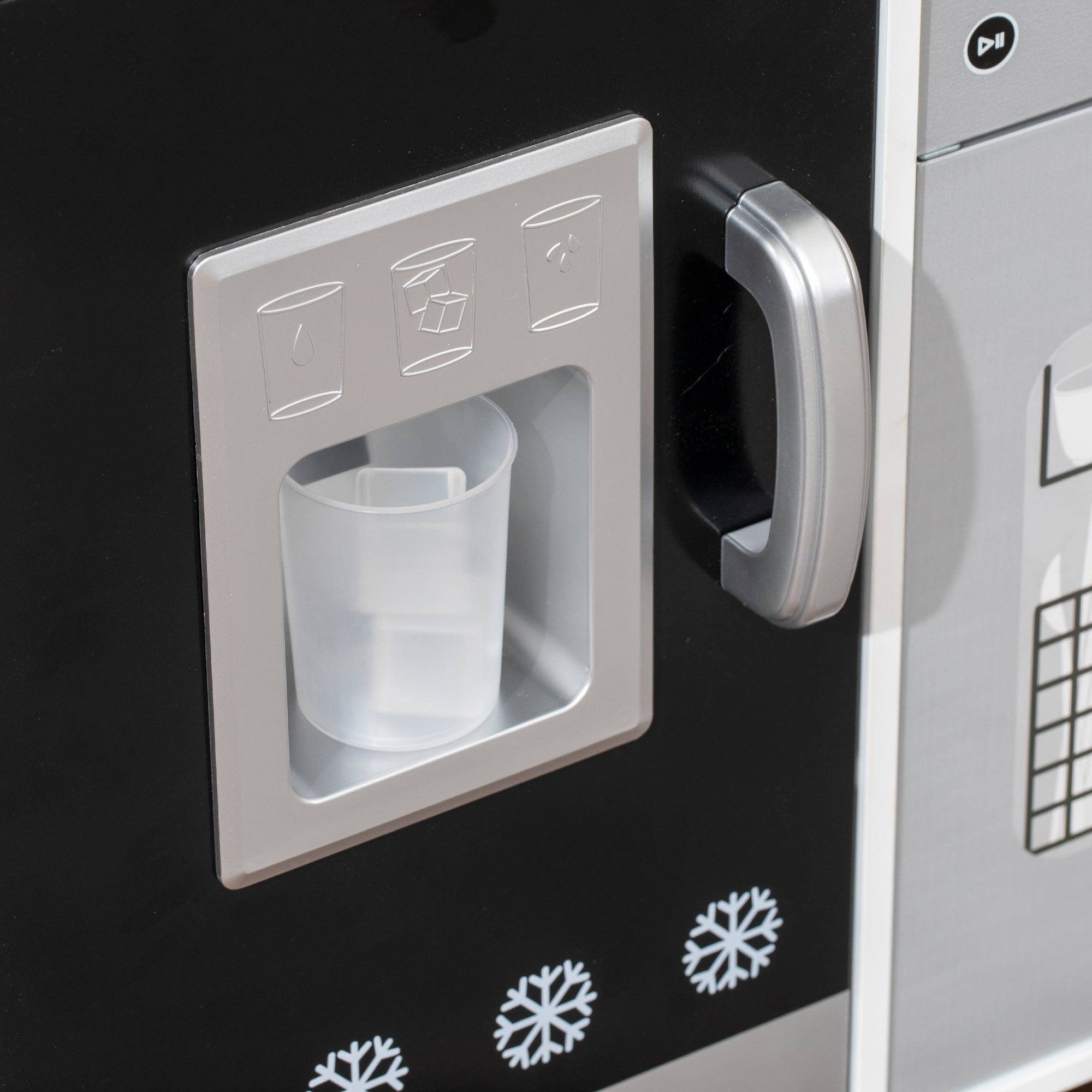 AIYAPLAY Kids Play Kitchen with Sound, Ice/Coffee Maker, Utensils, Microwave, Stainless Steel Utensils, for 3-6 Years 