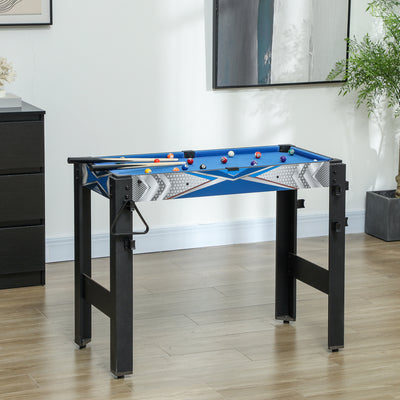 SPORTNOW 5 in 1 Multi Games Table Combo Sports Game Table for Kids, Mini Pool Table, Table Tennis Table, Hockey Table, Basketball Arcade Game, Bow and Arrow, Blue 