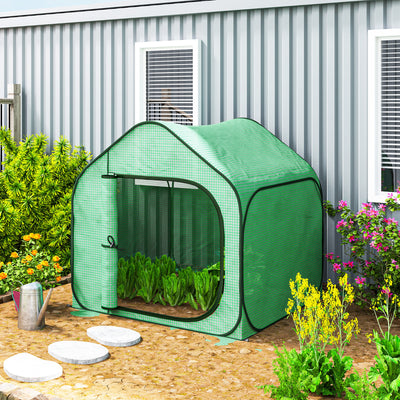 Outsunny 150 x 148cm Pop-Up Greenhouse - Green 