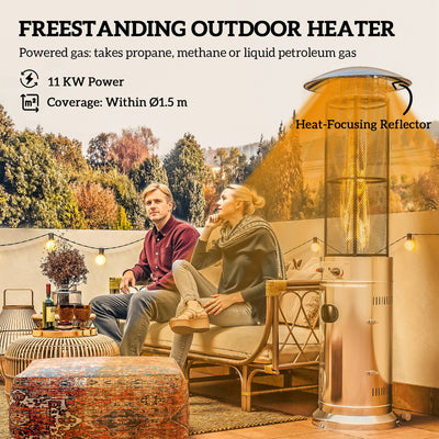 Outsunny 11Kw Adjustable Heat Gas Patio Heater 