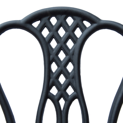 Outsunny 3 Piece Patio Cast Aluminium Bistro Set Garden Outdoor Furniture Table and Chairs Shabby Chic Style 
