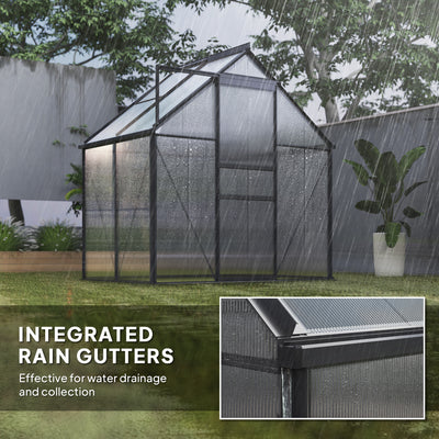 Outsunny 192.5 x 131cm Walk-In Polycarbonate Greenhouse 