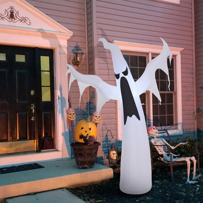 HOMCOM 6FT 1.8m LED Halloween Inflatable Decoration Floating Ghost Scary Party Outdoors Yard Lawn 