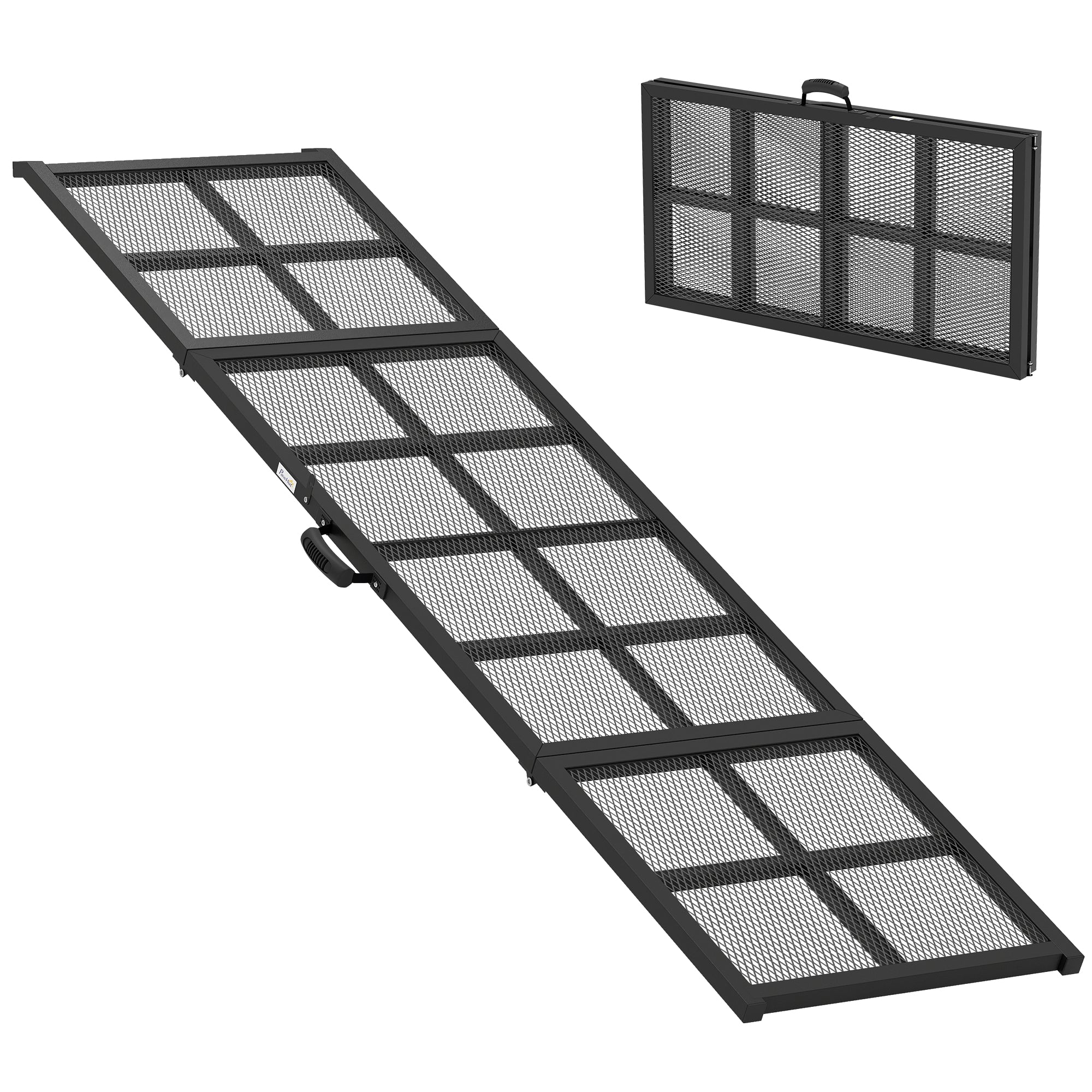 PawHut 191 x 50cm Dog Ramp for Car, Extra Long Pet Stairs with Non-Slip Surface, for Large Dogs, Black 