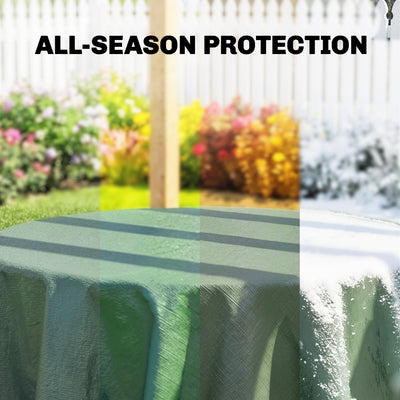 Outsunny 3 x 4m Waterproof Tarpaulin, 90GSM Tear-Resistant PE Tarp with Reinforced Grommets, UV Protected Cover 