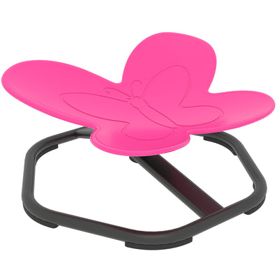 AIYAPLAY Butterfly-Shaped-kids Swivel Chair, Sensory Spinning Chair for Balance, Coordination Training, Pink 