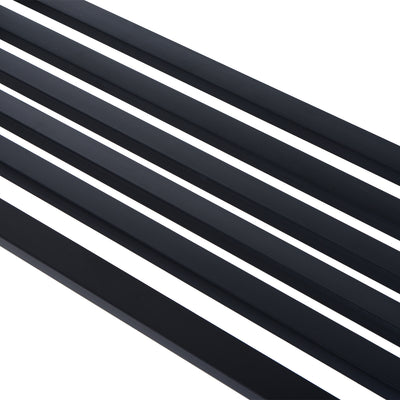 Outsunny 127L x 60W x 85H cm Powder Coated Garden Bench for Patio Backyard, Steel-Black 
