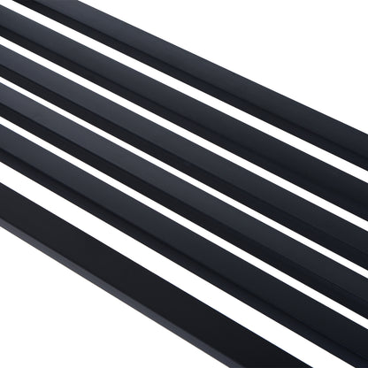 Outsunny 127L x 60W x 85H cm Powder Coated Garden Bench for Patio Backyard, Steel-Black 