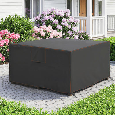 Outsunny Garden Furniture Cover, Waterproof Patio Furniture Cover with Air Vent, 420D Oxford Fabric, 125 x 125 x 74 cm, Black 