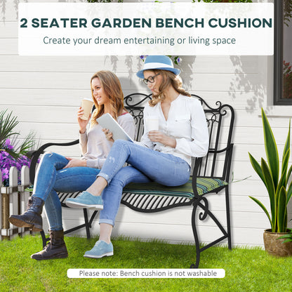 Outsunny Polyester Set Of 2 Swing Chair Cushion Green Stripes 