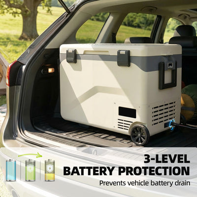 Outsunny 42.5L Compressor Car Fridge Freezer, Camping Refrigerator with App Control, 20℃-20℃ 