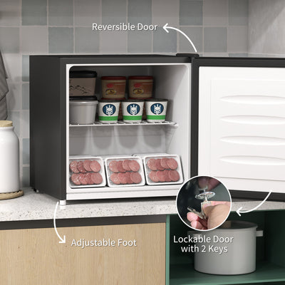 HOMCOM 35L Mini Freezer, -24℃ to -14℃ Temperature - Black 