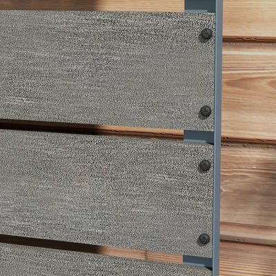 Outsunny 34 x 69.5cm Garden Planter Box, with Back Trellis, Grey 