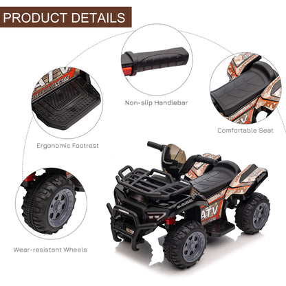 HOMCOM Kids Ride-on Four Wheeler ATV Car with Real Working Headlights for 18-36M 