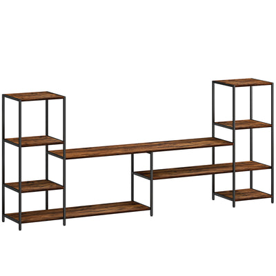 HOMCOM TV Unit for TVs up to 60 Inches, Industrial TV Stand with Storage Shelves, Entertainment Centre for Living Room, Bedroom 