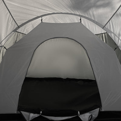 Outsunny 6-9 Man Tent with Bedrooms and Living Room, Accessories Included, Dark Grey 