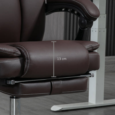 Vinsetto Six Point Vibrating Massage Office Chair - Dark Brown 