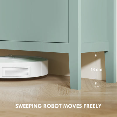 HOMCOM Modern Four-Drawer Shoe Cabinet - Green 