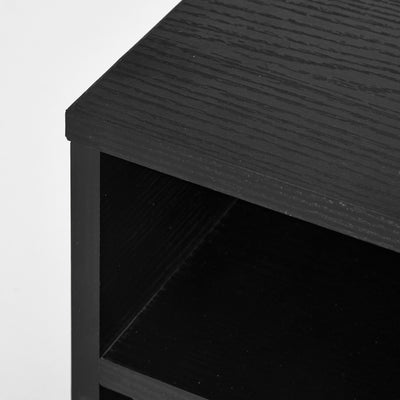 HOMCOM Three-Compartment Printer Storage Cabinet - Black 
