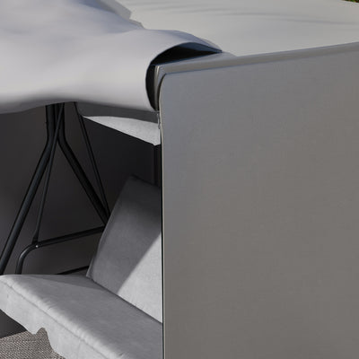 Outsunny 152 x 177cm Three-Seater Swing Chair Protective Cover Light Grey 