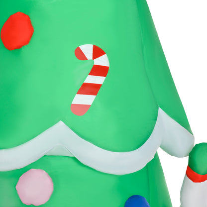 HOMCOM 7FT Christmas Inflatable Tree LED Lighted for Indoor Outdoor Decoration 