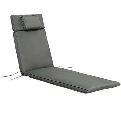 Outsunny Outdoor Garden Patio Folding High Back Chair Cushion Replacement Seat Pad - Grey 