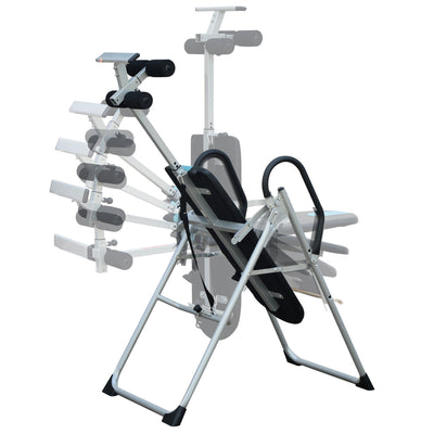 HOMCOM Foldable Gravity Inversion Table Back Therapy Home Fitness Bench Black 