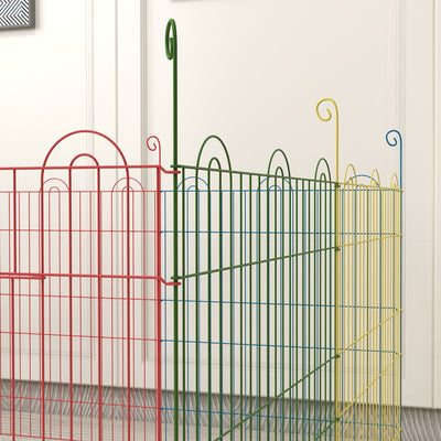 PawHut Pet Playpen Crate, with Eight Panels, Door, for Indoors and Outdoors, 60H x \'ce\'a6156cm 