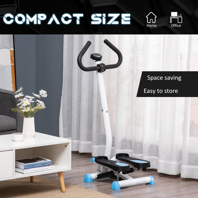 HOMCOM Twister Stepper, Step Machine with Adjustable Resistance, LCD Screen - Blue 