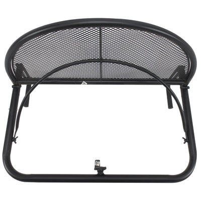 Outsunny Semi-Circular Attachable Balcony Hanging Coffee Table Adjustable Side Metal Table 