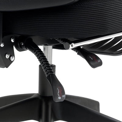 HOMCOM Ergonomic Office Chair, Mesh High Back Desk Chair with Adjustable Lumbar Support and Headrest, Footrest, Reclining Executive Swivel Computer Chair for Home Study, Black 