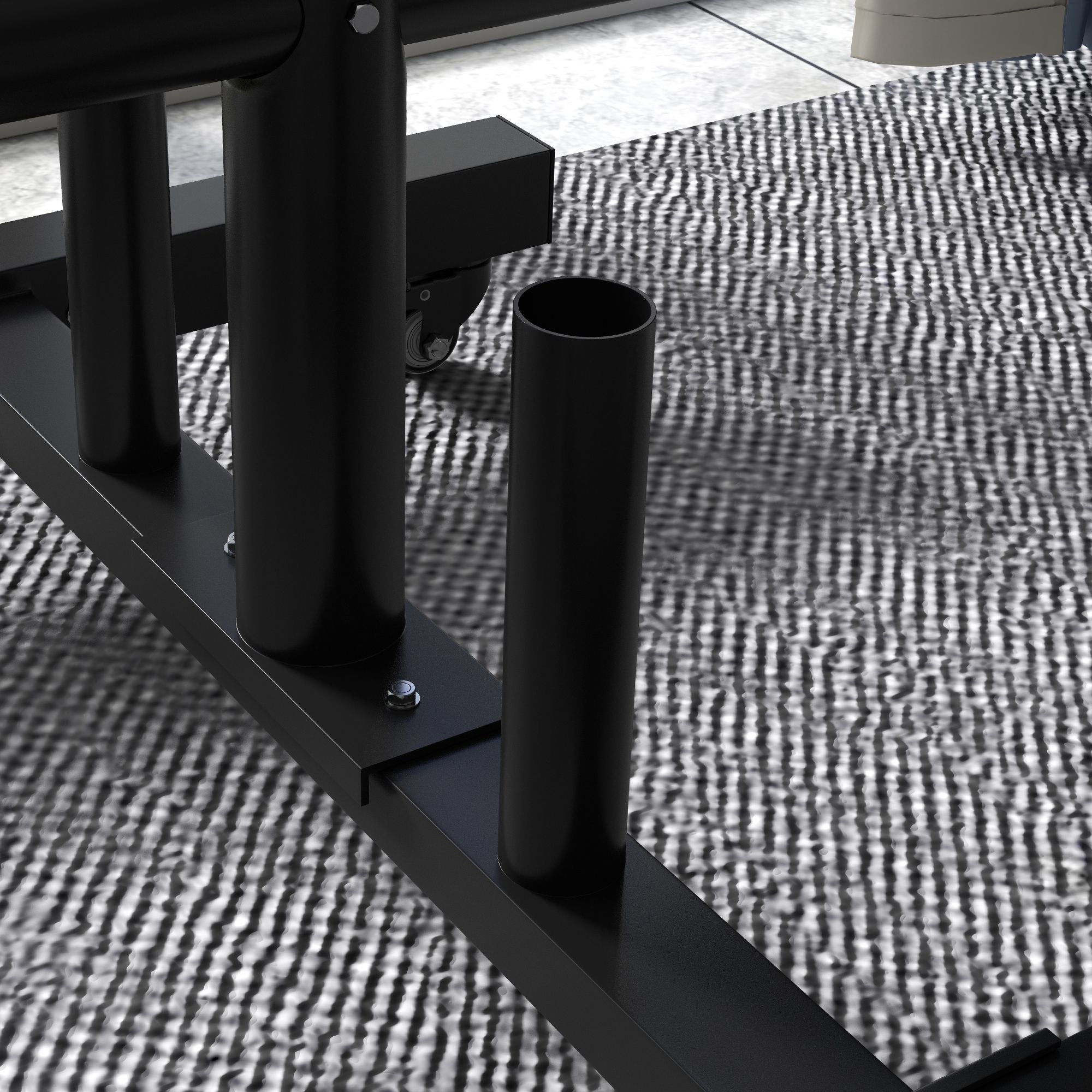 SPORTNOW Weight Rack for Olympic Weight Plate, 3 Tier Weight Tree for 2 inch Plates and Bars, Weight Organiser Stand with 4 Transport Wheels and Clamps for Home Gym, Max Load 200kg, Black 