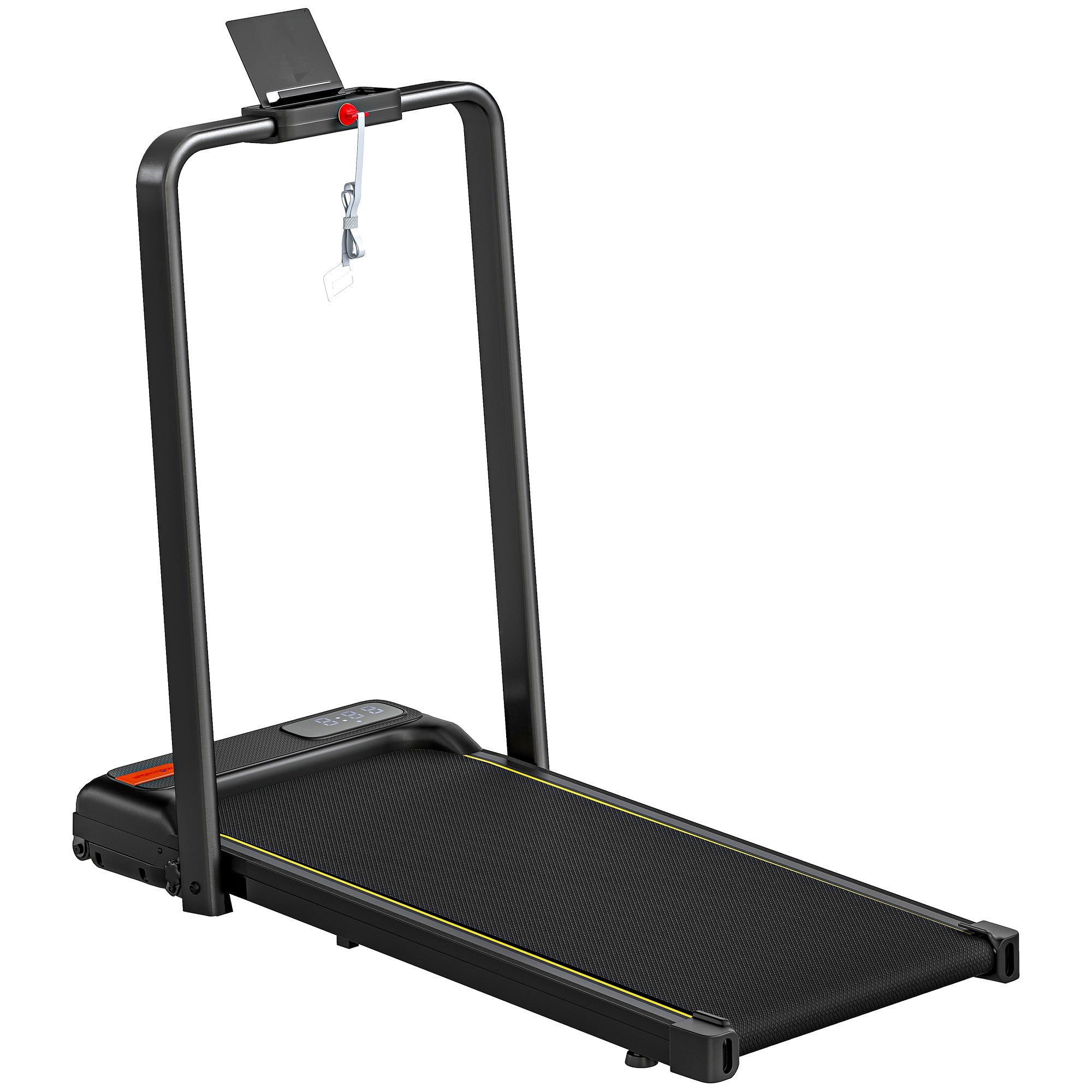SPORTNOW Folding Treadmill Walking Pad, 2HP Portable Under Desk Treadmill with Handle, Running Jogging Walking Machine 