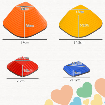 AIYAPLAY Balance Stepping Stones for Kids, 11-Piece Non-Slip Stackable River Stones, Obstacle Courses for Balance and Motor Skill 