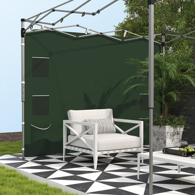 Outsunny 195 x 295cm Replacement Gazebo Sidewall - Green 